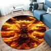 Naruto Fire Sage Mode Round Area Rug Carpet Rug For Living Room Bedroom Sofa Playroom Decor Nonslip Floor Mat