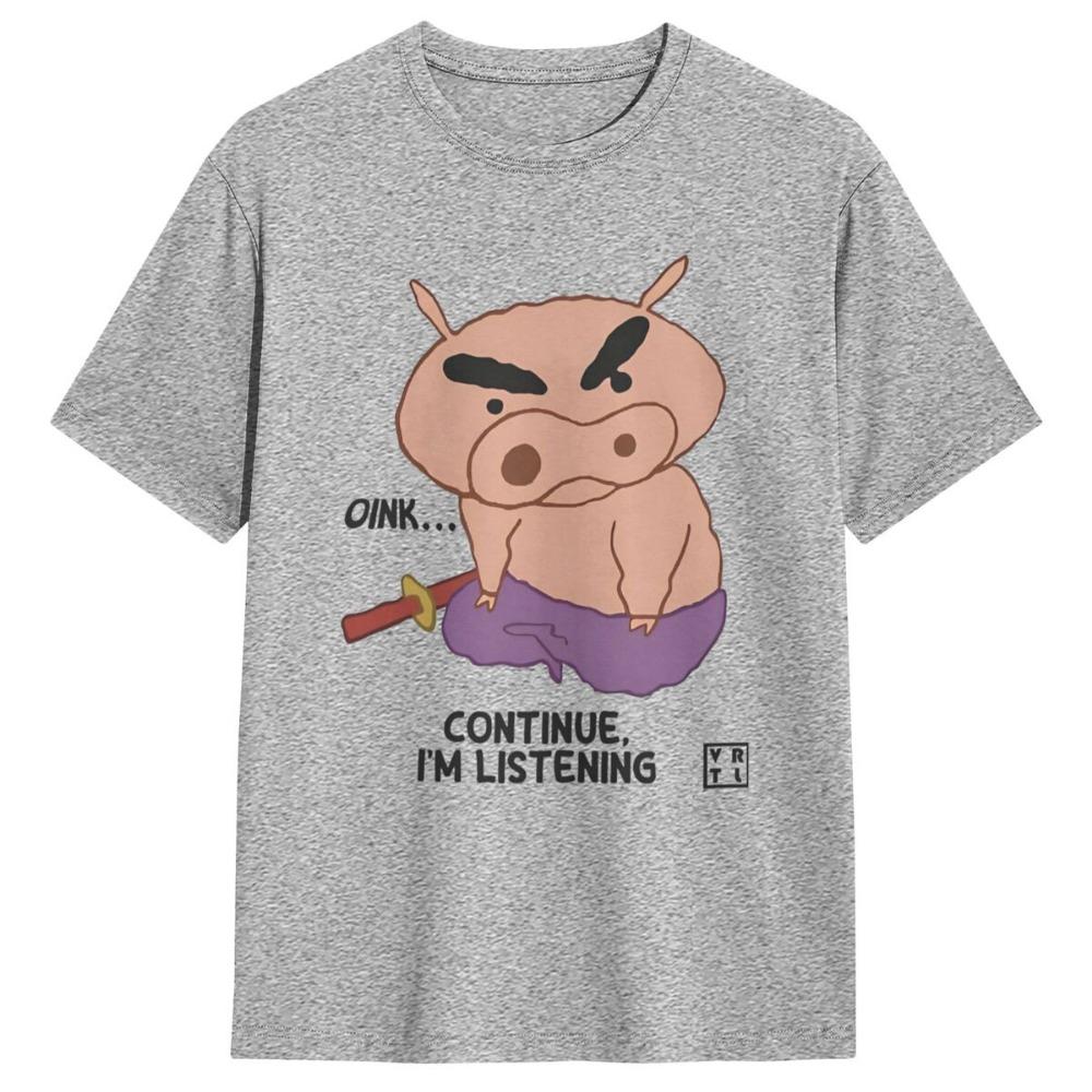 

Уличные футболки Brave Pig Crayon Shin Chan Buri Buri Zaemon Хлопковые футболки Футболка для мужчин Летняя одежда с коротким рукавом 6XL