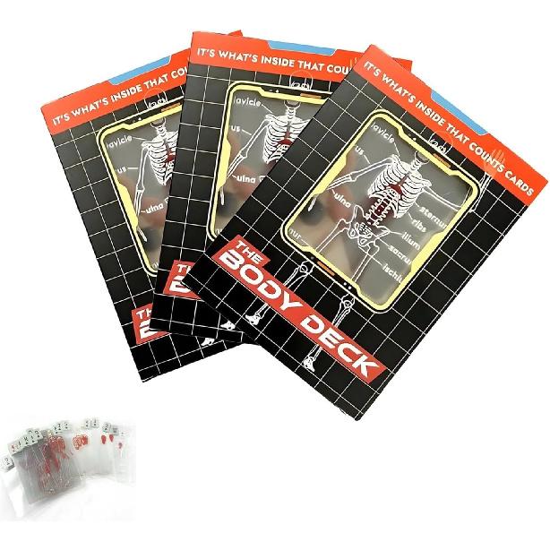 The Body Deck, 3D Image Educational Playing Cards, 2025 New The Poker for Magic Games, Funny Transparent Human Anatomy Playing Cards, for Card