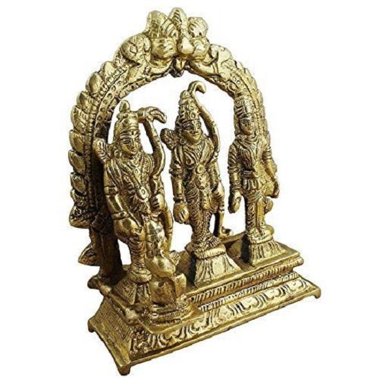 Starožitná mosaz vyrobená Lord Ram Darbar | Rozměry produktu - 3,0x1,0x3,2 palce