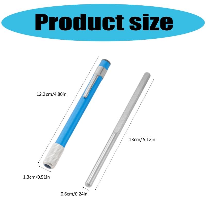 Retractable Sharpening Rod Double Headed File Pen Pocket Cutter Sharpener Sharpening Tool for Kitchen Fishing Hunting