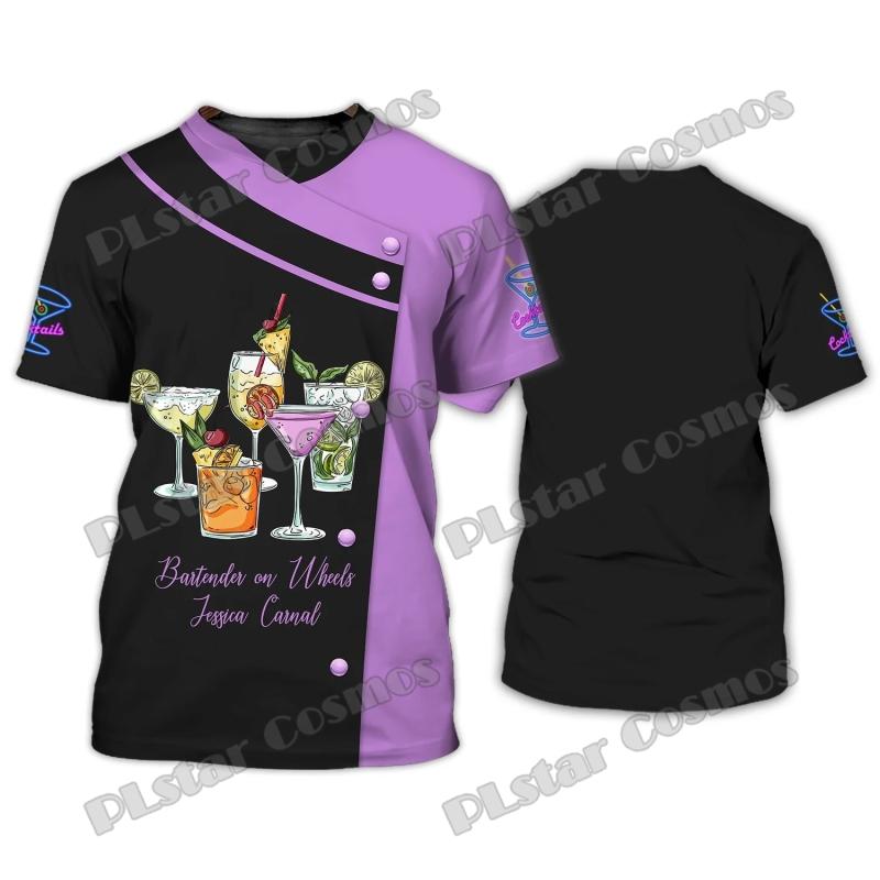 Summer Latest Mens T Shirt Bartender Personalized Name 3D Printed Tshirt Unisex Casual Tee Shirt Present To Bartender DW211