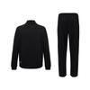 Li Ning Logo Pattern Stand Collar Loose Long Sleeve Elastic Waist Pants Casual Sports Suit Unisex suit Black AWEU045-1