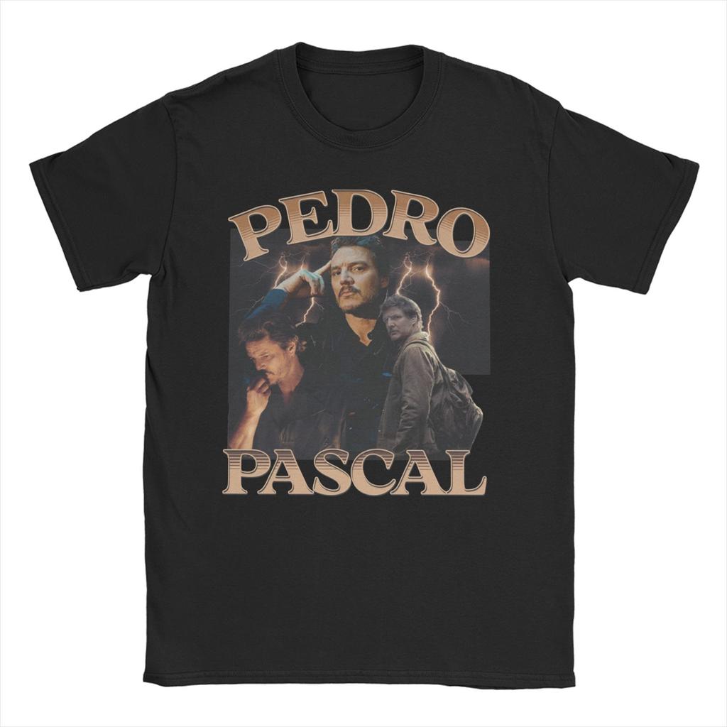 2026 Herren Damen Pedro Pascal T-Shirt Lustiger Schauspieler Vintage 90er Reine Baumwolle Oberteile Mode Kurzarm Rundhals T-Shirts Neue T-Shirts