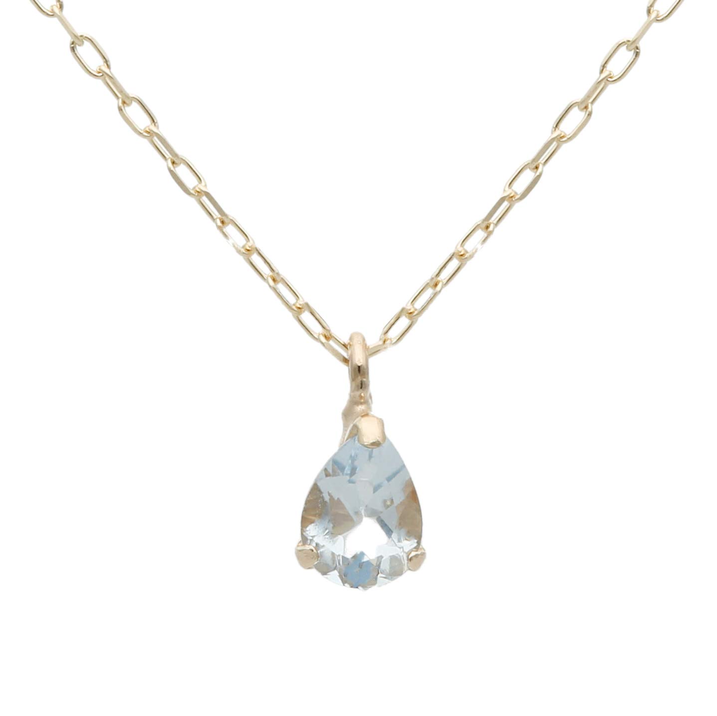 

K10 Yellow Gold Aquamarine Necklace L&CO 63-7803