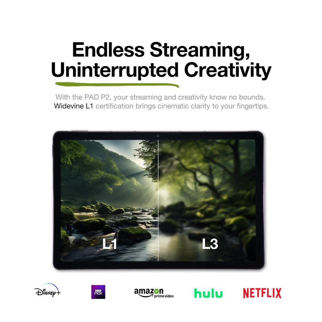 AGM PAD P2 Android 14 4G LTE Tablet PC 11" 8GB+256GB 7850mAh Netflix Widevine L1