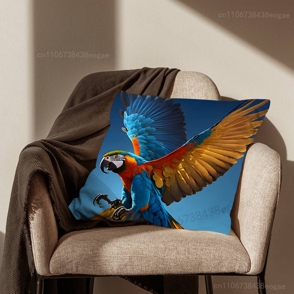 Sztuka Ptaków Papuga Poszewka na Poduszkę Pokój Dzienny Pokrowiec na Poduszkę Sofa Odpowiedni do Dekoracji Domu Sypialni i Ochrony