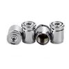 Zinc Alloy Valves Stem Caps Cover, 4Piece Set, with Airtights Rubber Seal Leak Proof for Wheels Motorbike Secure Parking