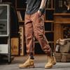 Spring New Style Loose Foot Loose Outdoor Casual Solid Color Pants American Retro Motorcycle Work Pants Men