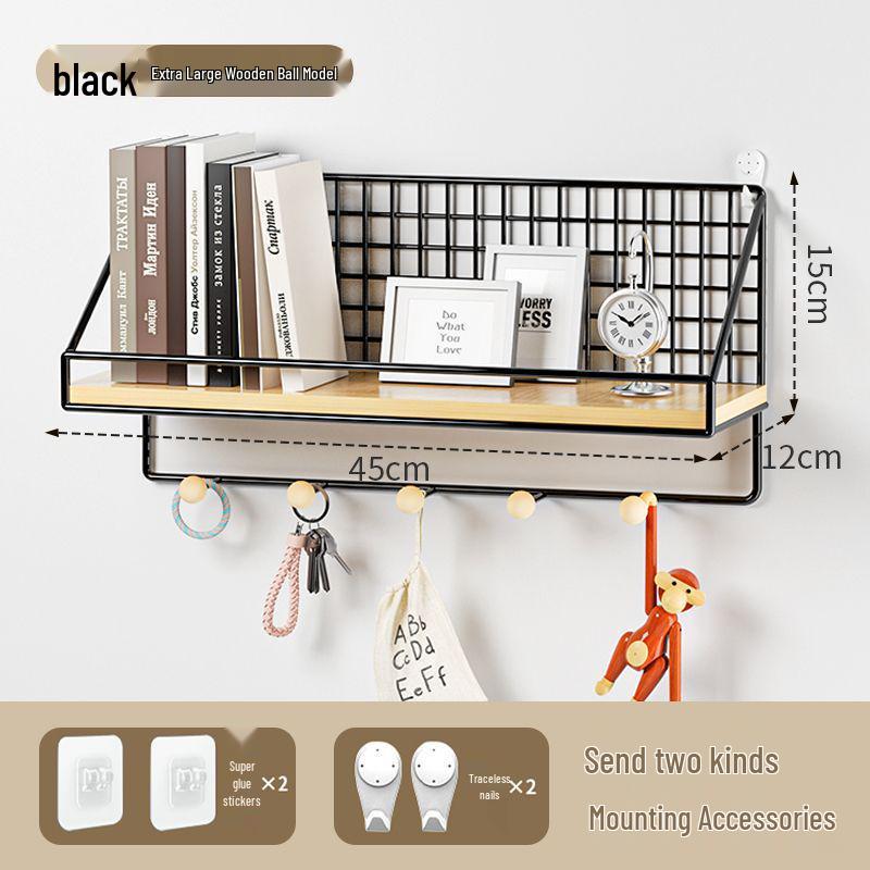 Punch-Free Wall-Mounted Bedside Storage Rack