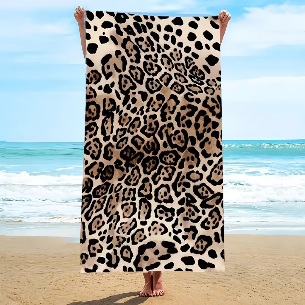 Buntes Seestern-Blumen-Strandtuch Polyester Schnelltrocknend Sandfrei Badetuch Tropisches Blatt-Decke für Sommer-Meeresurlaub