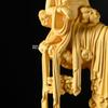 Hanrou Art Sculpture Moon God Ornament Wood Carving Celestial Statue Chinese Mythological Figure Handmade Artwork Gift 18cm X Width 6cm X Depth