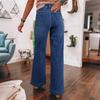 Ladies' Retro Straight Leg High Waisted Jeans