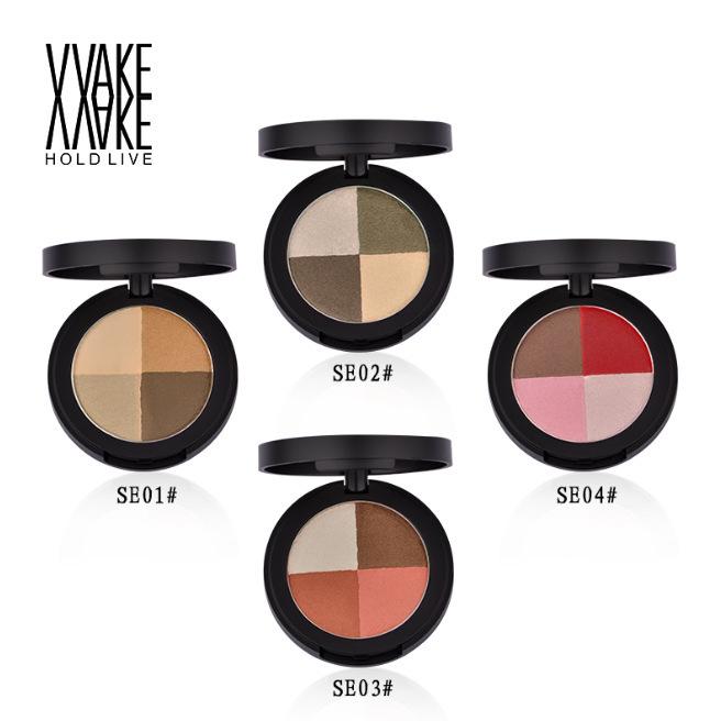 

4-Color Eyeshadow Palette: Smoky & Nude Earth Tones, Matte Finish (H67) Shade 2