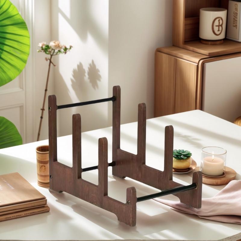 Premium Wood Album Organizers 3Tier Display Rack for Vinyls Records Album Storage Racks Ideal for Home or Office