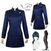 Jujutsu Kaisen Maki Zenin Costume Cosplay Occhiali Parrucca Top Gonne Set Completo Maki Uniforme per Festa di Halloween per Donne Uomini