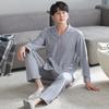 Spring And Autumn Long Sleeve Pajamas Men'S Pure Cotton Men'S Loungewear Autumn Men'S Autumn And Winter Large Size Men'S Cotton Casual Suit