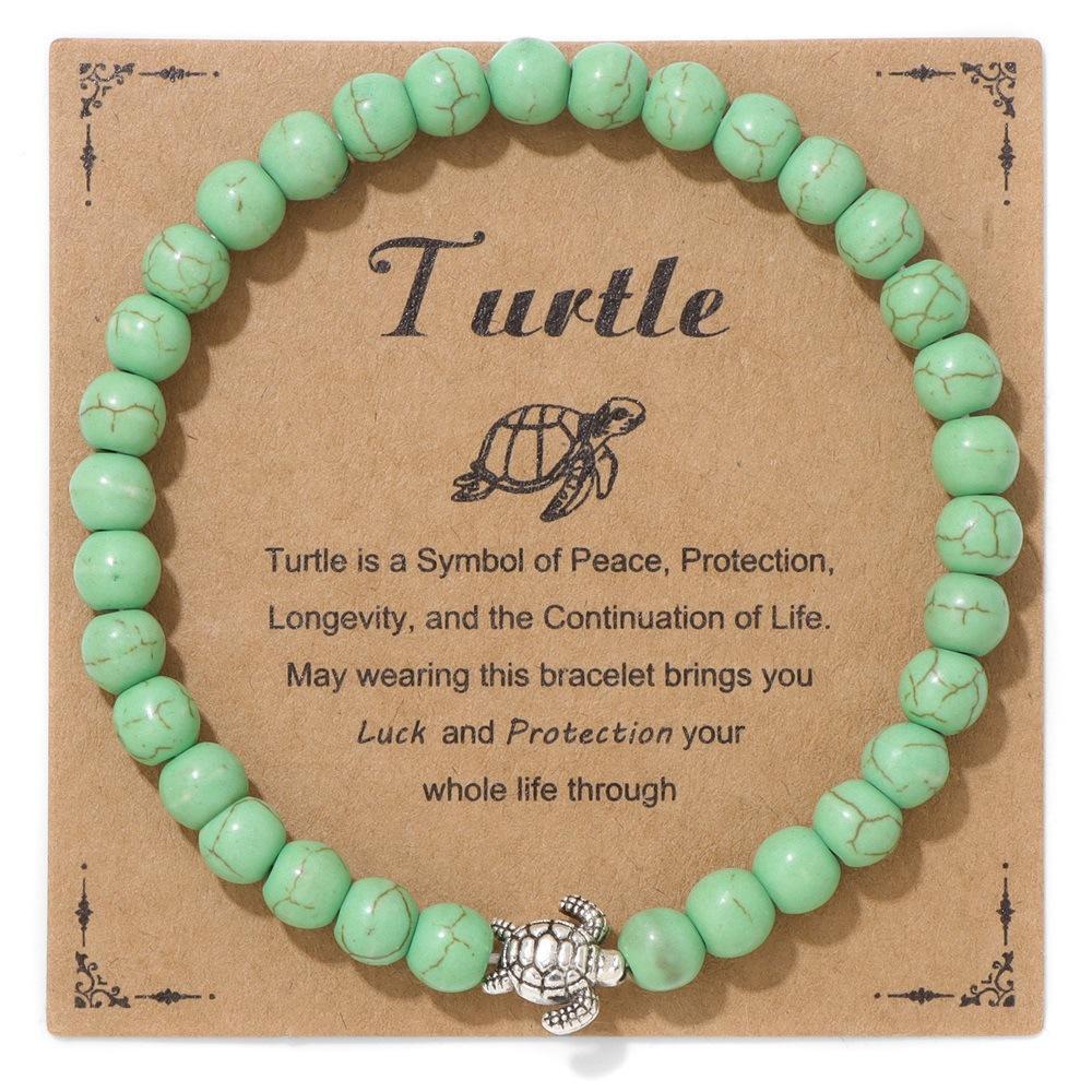 JYL TS Bracelet Couple  Magnetic Heart Strengthens Love & Unity Turquoise