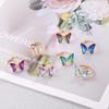 New European American Gradient Butterfly Ring Female Ins Fashion Trend Elegant Temperament Hand Ornaments For Ladies