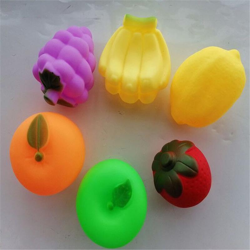 Silicone Fruit and Vegetable Baby Toys - Soft, Biteable Dollhouse Kitchen Set