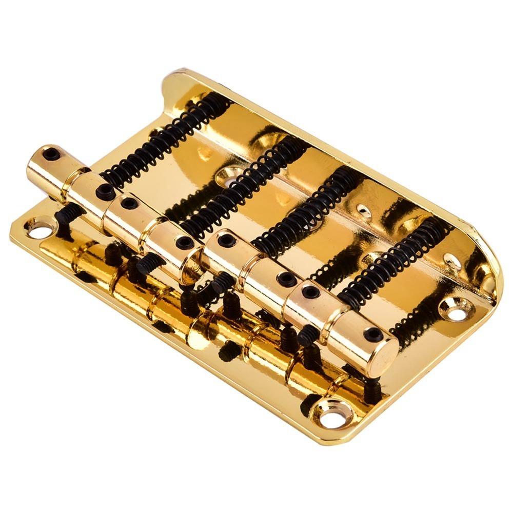 4 String Electric Bass Bridge Golden Color Bass Guitar Bridge Electric Bass Guitar