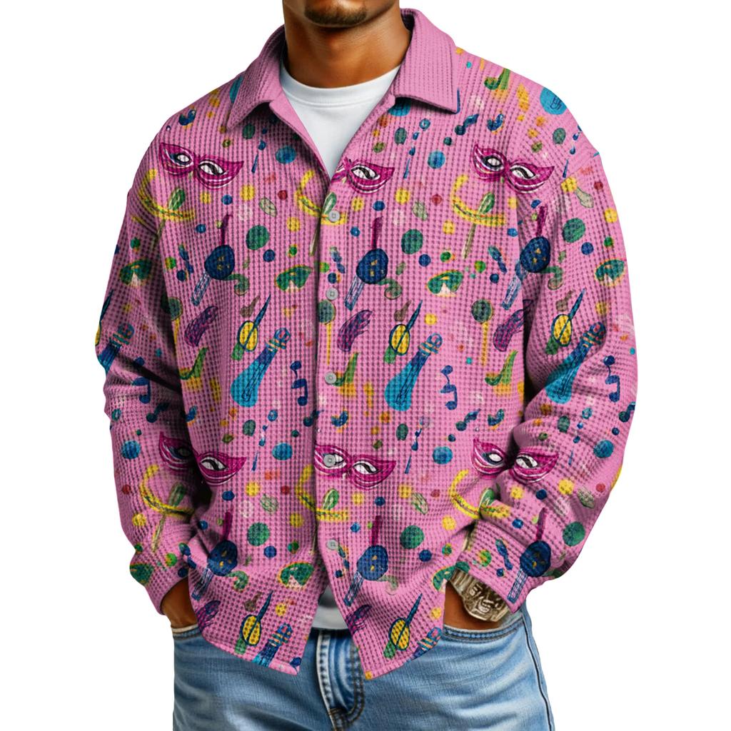 Męska koszula codzienna zapinana na guziki z długim rękawem