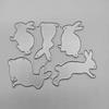 DIY 5 Easter Rabbits Metal Cutting Dies Embosed Mold DIY Scrapbooking Album Paper Craft Cards Punch Stencil Template