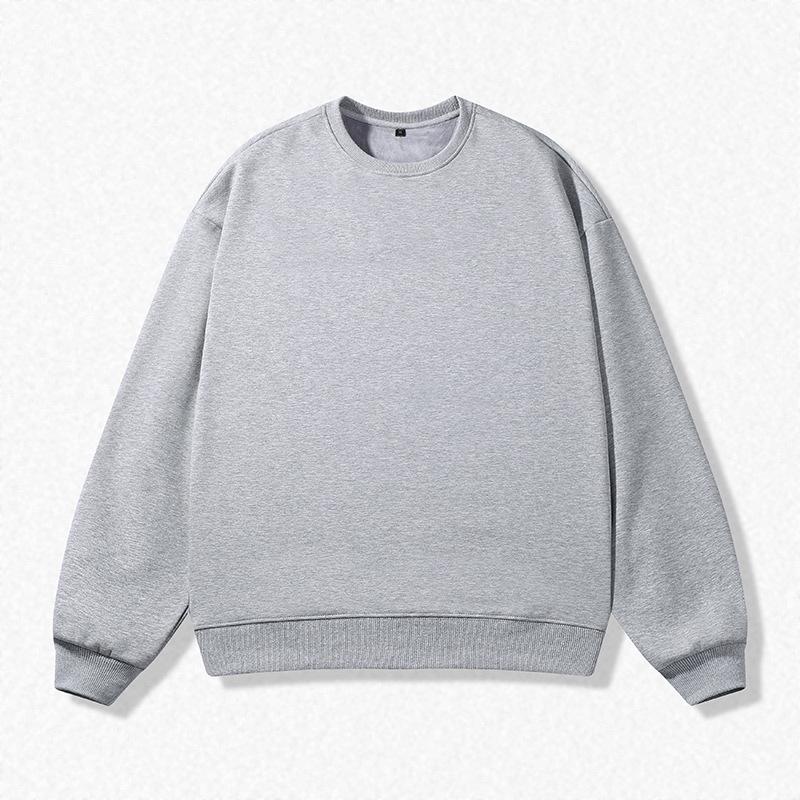 Unisex casualowa bluza z kapturem podszyta polarem: Okrągły dekolt, Luźny krój, Duży rozmiar, Długi rękaw, Idealny dla par