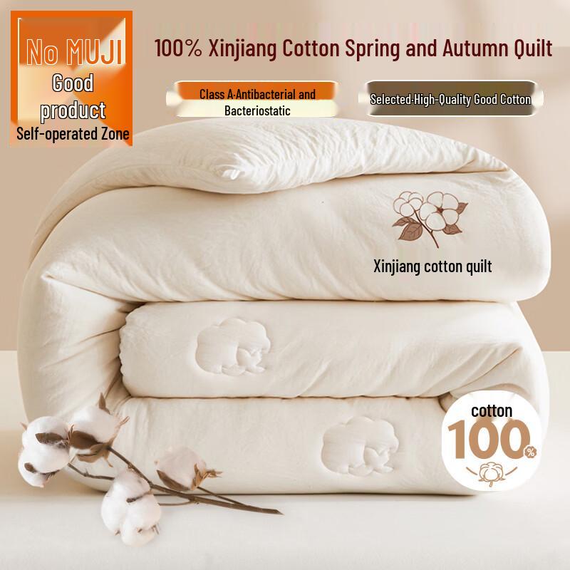 Muji Style 100% Xinjiang Cotton Comforter 150x200cm, 3 jin
