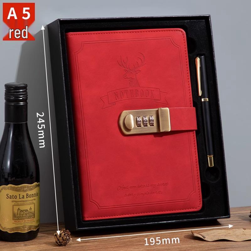 Minimalist Lock Diary & Notebook with Invisible Combination Closure for Students & Professionals