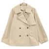 Mila Schoen 500-31104 Beige Chambray Short Coat Coat 44 beigeUsed