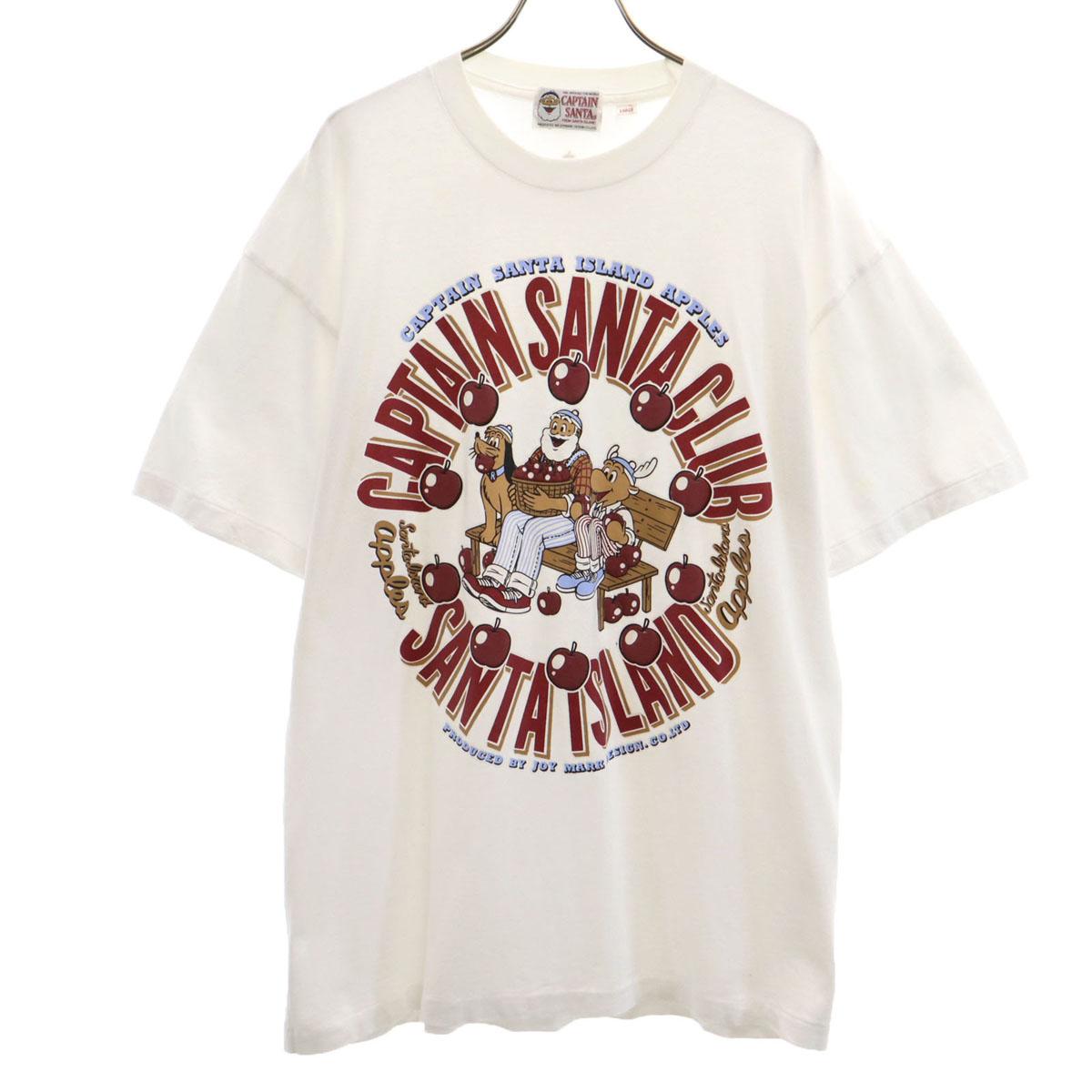 

CAPTAIN SANTA Short sleeve T-shirt L white Men s Used