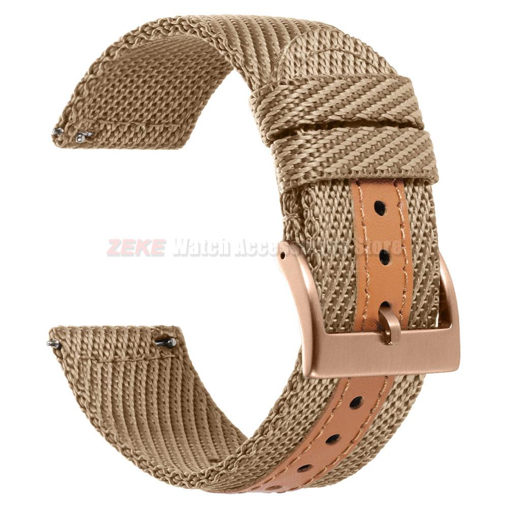 Cinturino Orologio in Tela di Nylon a Rilascio Rapido 18mm 20mm 22mm per Uomo Donna Morbido Intrecciato Cinturino per Orologio Sportivo per Samsung Smartwatch Cinturino da Polso