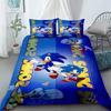 3D Luxurious Teens The Movie Hedgehogs Boy Bedding Set Anime Digital Cartoon Sonic Duvet Cover Comforter Bed Youth Kids Gift