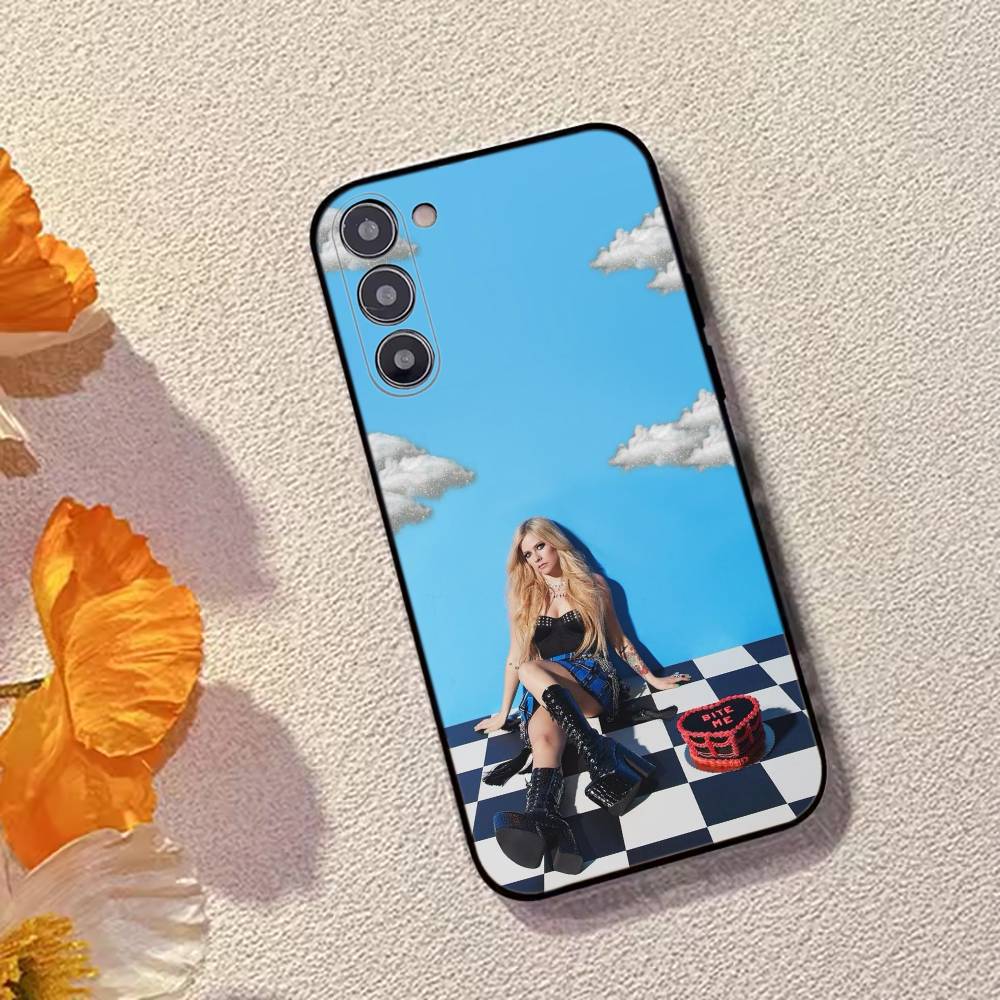 Singer Avril L-Lavigne Phone Case For Samsung Galaxy A73,A72,A71,A70,A53,A52,A51,Soft Silicone Black Cover