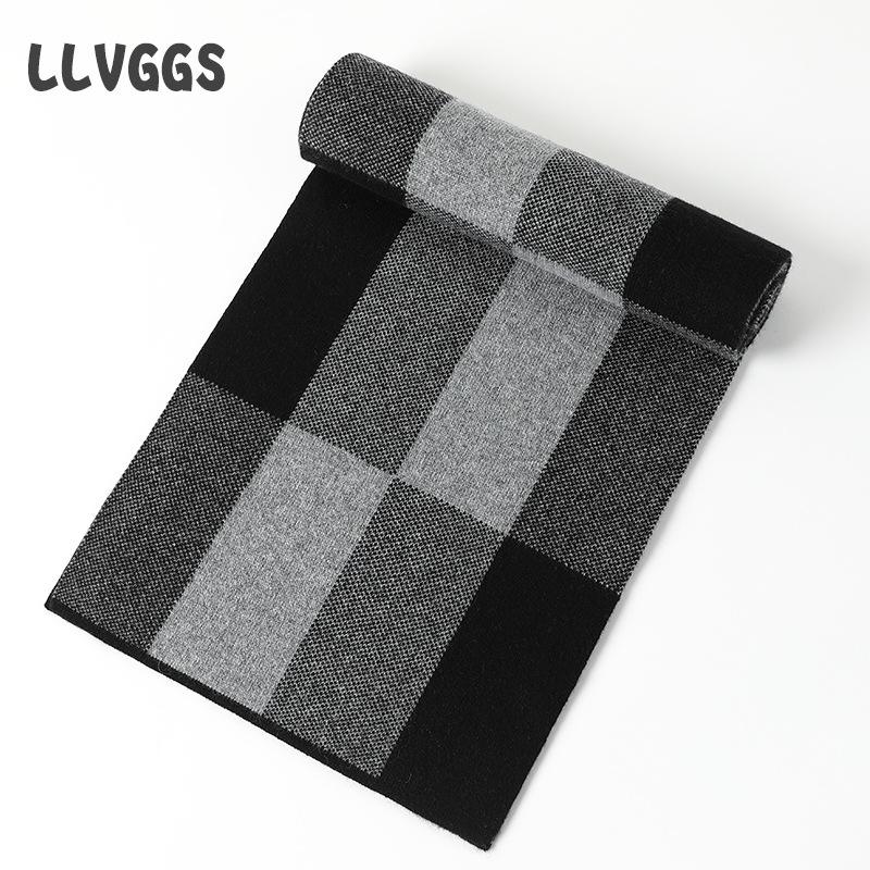 Men's cashmere scarf scarf, simple and fashionable thickened warm men's scarf, business men's scarf warm scarf men's