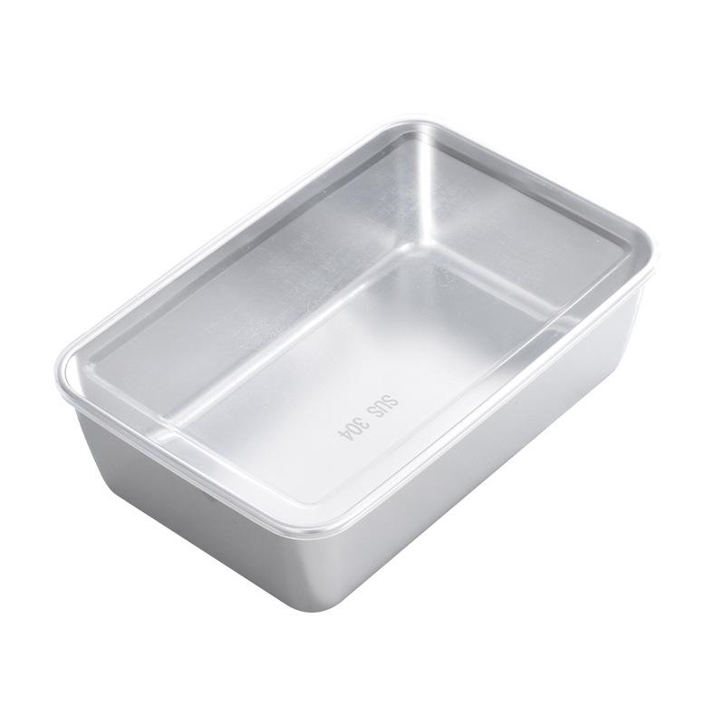 Plateau Rectangulaire en Acier Inoxydable avec Couvercle et Boîte Magnétique Fraîcheur