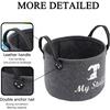 Felt Pet Toy Box Pet Toy Storage Basket Dog Toy Box Special Storage Basket for Organizing Pet Supplies Blanket Pet Storage Box