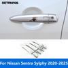 For Nissan Sentra Sylphy -  2024 2025 Chrome Door Side Handle Bowl Cover Trim Protection Cap Accessories Car Styling