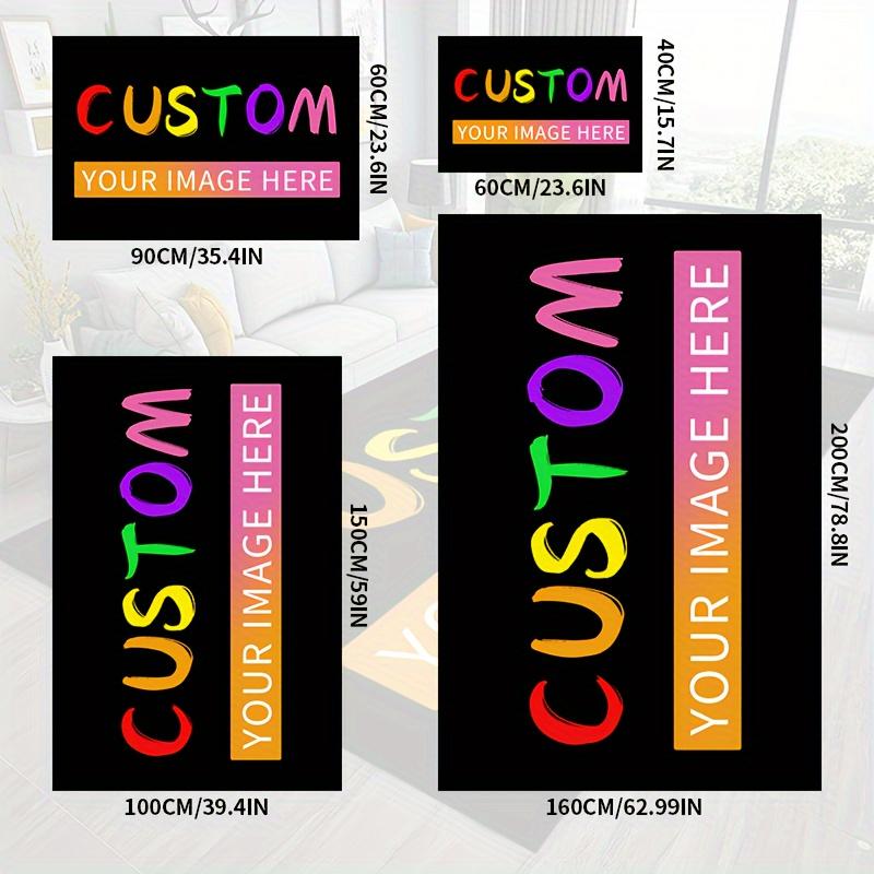 1pc Personalized Area Mat with Anti-Slip Silica Gel Bottom-Customized Mat Mat with Your Photo & Text - Soft, Durable, Washable -