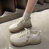 2025 neue weißsohlige Schuhe mit dicker Sohle Damen Herbst vielseitig weichsohlig modische Sport- und Freizeitschuhe Reiseschuhe Laufschuhe Damen