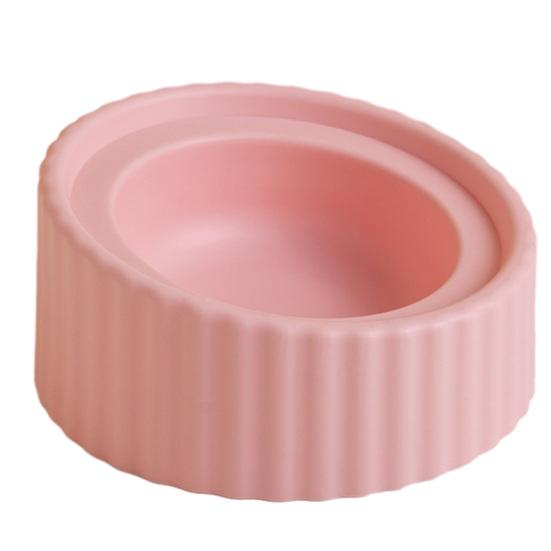 Yousheng Raised Pet Bowl, Ceramic Cat Bowl with Stand, Tilted Pet Food Bowl, Protect Pets Spines for Indoor Cats Small Dogs E