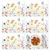 Tarklanda Set di 6 Tovagliette in Plastica Floreali Primaverili, 11 x 15,7 Pollici, Tovaglietta in Vinile Rettangolare Stagionale per Feste, Tovaglietta Vintage con Fiori e Uccelli