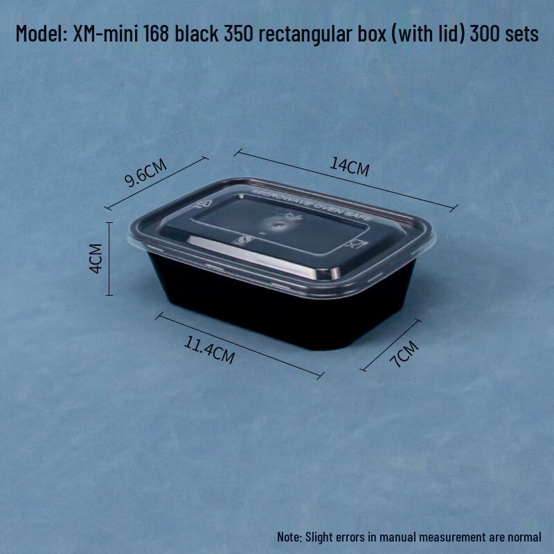 

Disposable Rectangular Plastic Meal Box with Lid