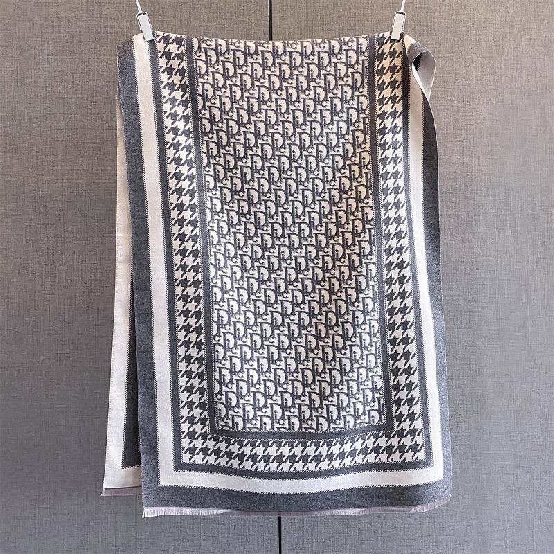 Autumn and Winter Imitation Cashmere Jacquard Scarf Female Simple Letter Versatile Shawl Advanced Sense Warm and Cold Scarf Tide