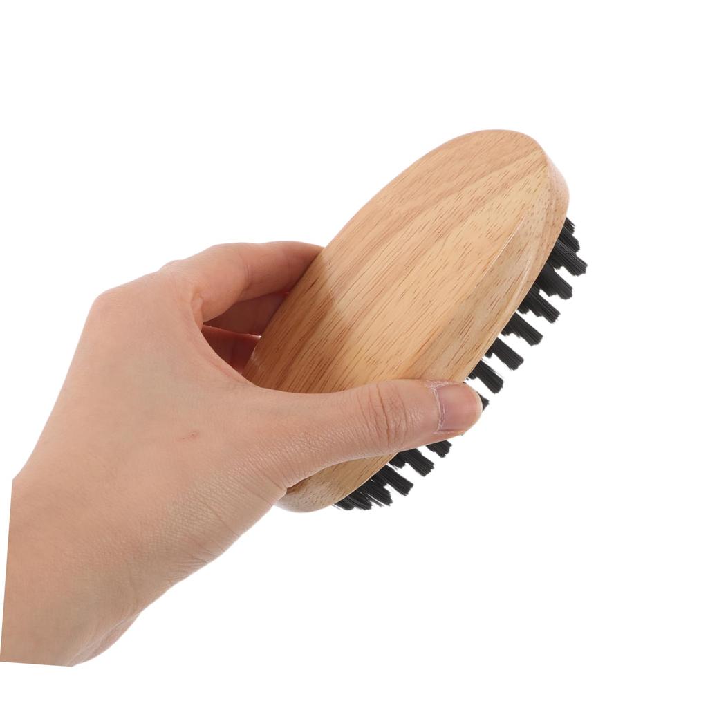 ELAYARD Beard Natural Wooden Durable Cleaning Beard Men's Brush, Bristles, Handle, Tool, Sling, Men's Grooming, Portable.