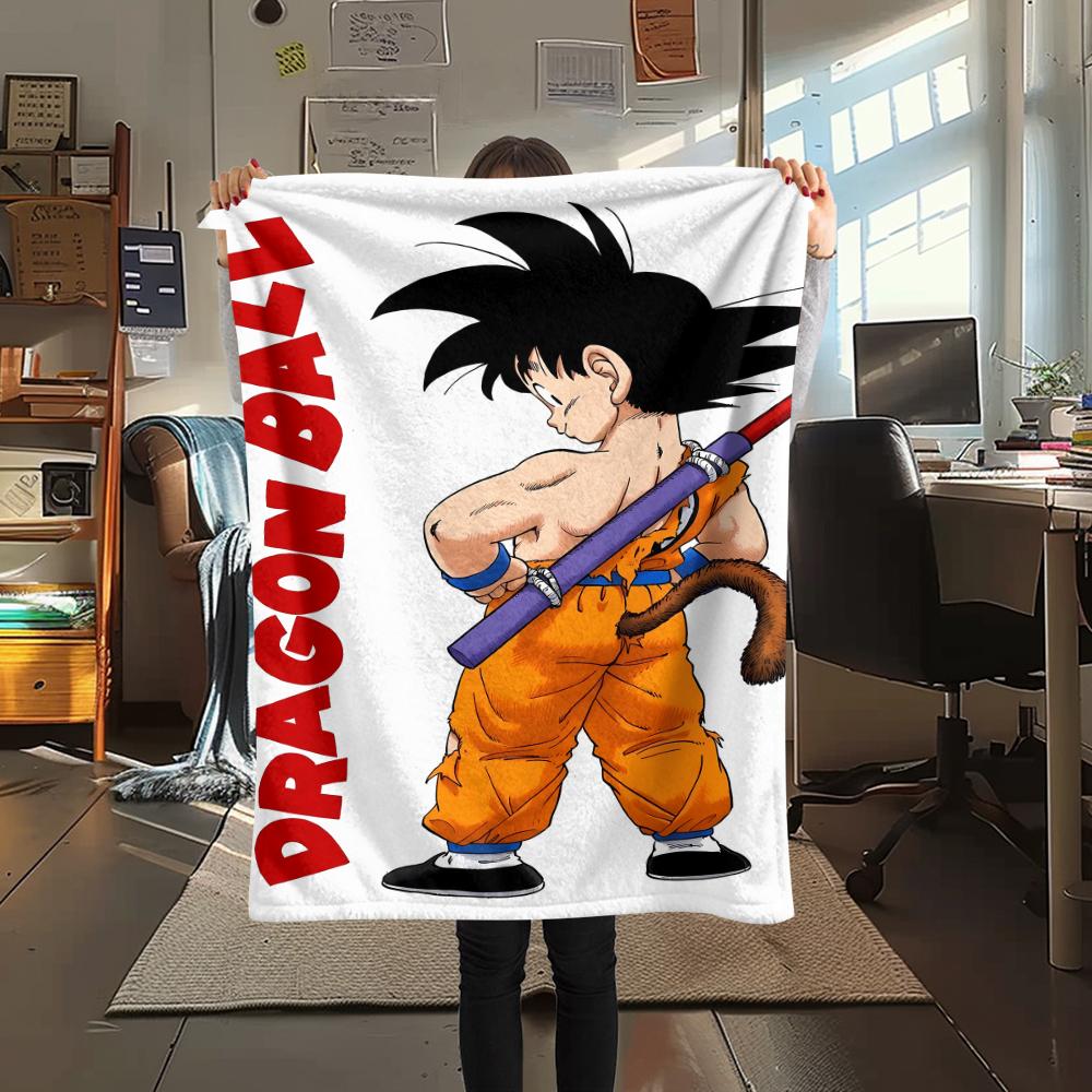 Dragon Ball Characters Print Flannel Blanket,High Quality Comfortable for All Seasons,Home Decor,Warmth and Comfort,Perfect for Christmas Gifts