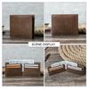 Contact's series all-grain ultra-thin bifold wallet with card slots, slim design for men and women (Coffee)