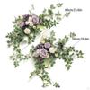 2x Wedding Arch Flowers Kit, Artificial Flower Arrangement, Floral Swag for Ceremony, Window ,Wall,