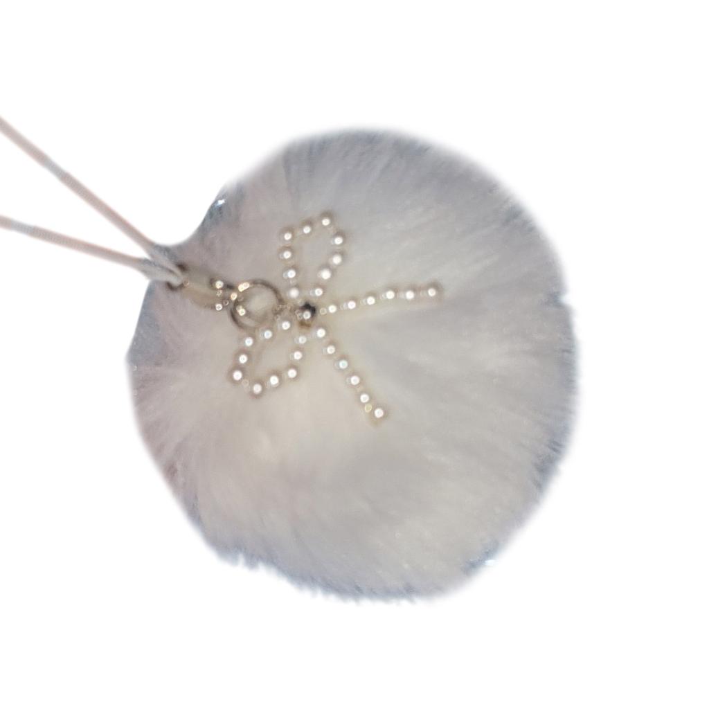 Cute Plush Ball Bowknot Pendant Phone Straps Lanyard Pocket Keychain Strap Backpack Charm Car Key Decoration Chain